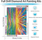 GemZono Diamond Painting Kits for Adults DIY 5D Diamond Art Paint with Round Diamonds Full Drill Sunrise Art Painting Kit for Home Wall Decor Gifts(12x16inch/30×40cm) GemZono