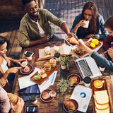 Skylety 15 Pack Solid Wood Serving Tray Large Acacia Party Server Platter Rectangular Charcuterie Board with Grooved Handle for Home kitchen Cheese Skylety