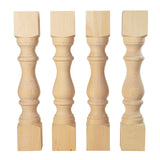 CAROLINA LEG CO. Monastery Farmhouse Dining Table Legs - Handmade in USA - Unfinished - DIY Furniture - Turned Legs - Set of 4 - Dimensions: 5" x 29" CAROLINA LEG CO.