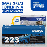 Brother Genuine TN223BK, Standard Yield Toner Cartridge, Replacement Black Toner, Page Yield Up to 1,400 Pages, TN223, Amazon Dash Replenishment Cartridge Brother