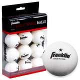 Franklin Sports Ping Pong Balls - Official Size + Weight White 40mm Table Tennis One Star Professional Durable High Performance 12 Count (Pack of 1) Packaging may vary, White Franklin Sports