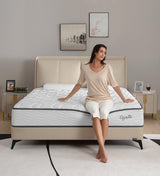 Cejato Queen Mattresses,12 Inch Queen Size Mattress in a Box,Memory Foam Hybrid White Mattress with Provide Support and Improve Sleep Mattresses,Medium Firm,CertiPUR-US. Cejato