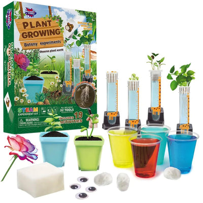STEM Plant Growing Kit for Kids Ages 8–12 | 19 Hands-On Science Experiments | Learn Transpiration, Hydroponics & More | Grow with Seeds from Your Kitchen | Perfect for School & Home Projects