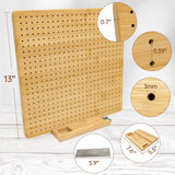13" Crochet Square Blocking Board for Crocheting with 15 Stainless Steel Rods, Crochet Blocking Board with Pegs, Granny Square Blocking Board Gifts for Mothers, Grandmothers, Knitting Enthusiast Yikaroeli