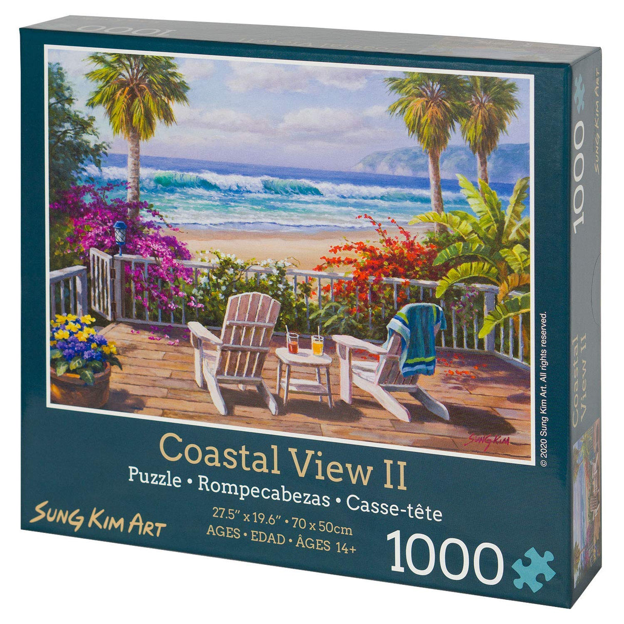 Sung Kim Art - Jigsaw Puzzle 1000 Piece for Adults (Coastal View II) Sung Kim Art
