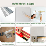 Brosisincorp Wood Panels for Wall Shiplap Planks Real Wood Boards Paneling, DIY Easy to Install Peel and Stick, Rustic Farmhouse Accent Wall - Wash White (5" Wide - 10 Pieces, 12.4 Sq. Ft) Brosisincorp