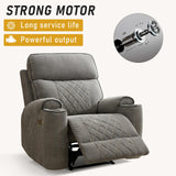 HAOMARKETS Electric Recliner Chair, Soft Fabric Power Recliners with Metal Cup Holders, Single Overstuffed Heavy Duty Reclining Sofa Chairs for Living Room Bedroom HAOMARKETS