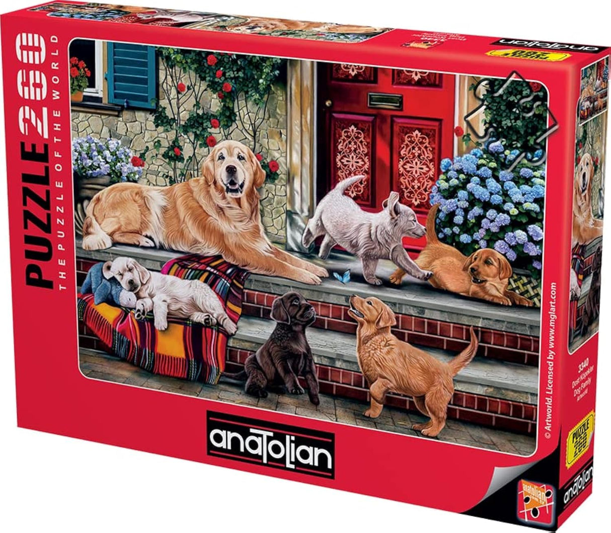 Anatolian Puzzle - Dog Family, 260 Piece Jigsaw Puzzle, #3340 Anatolian