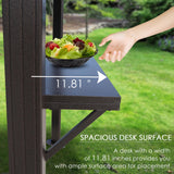 Kozyard 6’ x 8’ BBQ Hardtop Grill Gazebo, Outdoor Barbecue Gazebo with Double Galvanized Metal Roof, Aluminum BBQ Gazebo with 2 Side Shelves for Outdoor Grilling Station (Brown/Hardtop) Kozyard