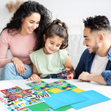 Fullhawl 48 Set Father's Day Card Making Kits DIY Father's Day Craft with Stickers and Envelopes Make Your Own Greeting Card Handmade Dad Gift for Party Home Activities Fullhawl