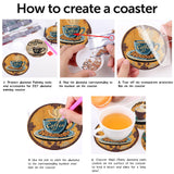 cupmod Coffee Diamond Painting Coasters Kits,8 Pcs Coffee Diamond Art Coasters with Holder, Crafts Kits for DIY Coasters Diamond Art Kits for Adults cupmod