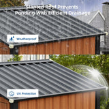 Canovire 6x4FT Outdoor Storage Shed, Metal Garden Shed with Updated Frame Structure, Lockable Door and Window, Large Tool Shed for Backyard, Patio,Lawn,Utility & Bike Storage Canovire