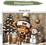 TCDZMYGS 4 Pack Christmas Paint by Numbers Kit for Adults Beginner,Paint by Number Kits Without Frames,DIY Acrylic Oil Painting by Numbers for Home Wall Decor 12x12-12x16 inch TCDZMYGS