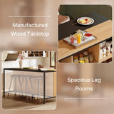 Tribesigns 62" Kitchen Island with Seating and 6 Cube Storage, Breakfast Counter, Modern Large Home Bar Table for Dining Room Kitchen Tribesigns