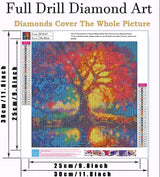 mrpwnle Tree of Life Diamond Art Kits for Adults-Diamond Painting Kits for Adults Beginners, 5D Full Drill Diamonds Painting, DIY Gem Art Crafts Kit Home Wall Decor Gifts 12x12inch mrpwnle