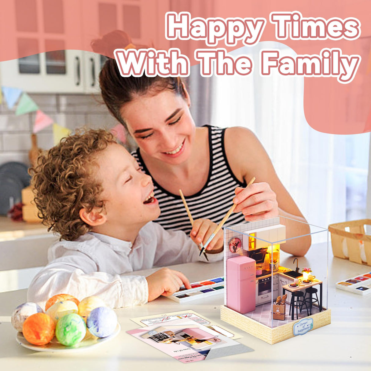 Flever Dollhouse Miniature DIY House Kit Creative Room with Furniture for Romantic Artwork Gift (Taste of Life) Flever