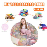 BCU Bean Bag Chair Cover Ultra Soft Fluffy Faux Fur Beanbag Cover Plush Living Room Chairs Cover for Adults and Kids, Grey BCU