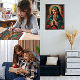 CEOVR Virgin Mary Diamond Painting Kits for Adults, Nativity Diamond Art Dots 5D Full Drill DIY Gem Art, Adult Crafts Kits Arts and Crafts, Wall Decor for Home Office 12x16in CEOVR