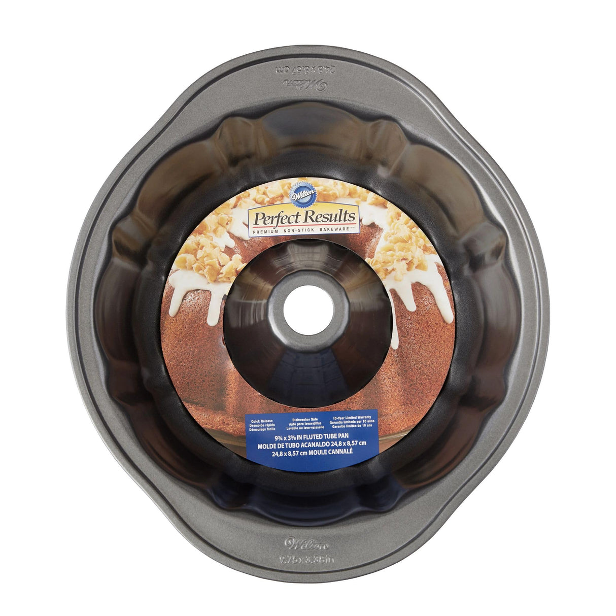 Wilton Perfect Results Premium Non-Stick 9.51-Inch Fluted Tube Pan, Steel Cake Pan Wilton