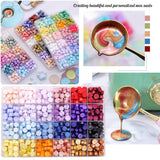 WASOHLING Wax Seal Kit - 24 Color Wax Beads (600pcs), Love Heart Stamps, Electric Warmer, Metallic Pen, Envelopes Sealing Kit for Wedding Invitations WASOHLING