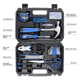 Prostormer 93-Piece Tool Kit, Basic Household Repair Tool Set with Toolbox Storage Case, Small Starter Tool Box Kit for Homeowners and College Students Prostormer