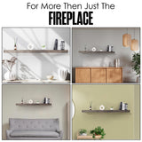 Floating Mantel Shelf, Mantle, Mantel Shelf, Wood Mantle, Fireplace Shelves, Floating Mantels, Mantal, for Wall, Over Fire Place, Chimney, Real Wooden Beam, Rustic Grey, 66 Inch, 75 lb Capacity Houseables