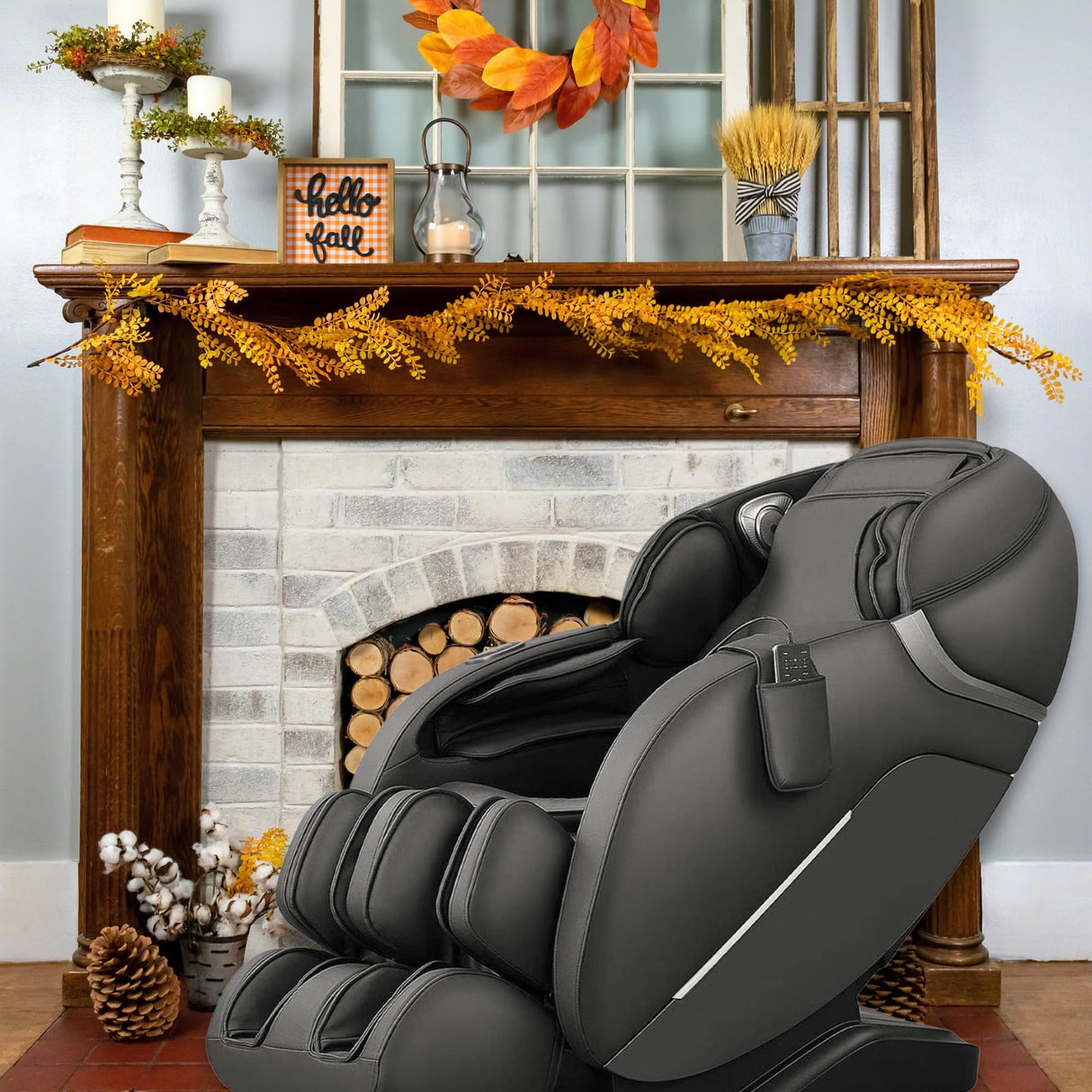 MYTHIA A303 Massage Chair iRest System, Full Body with Heat, Zero Gravity, 53.15" SL Track Shiatsu Recliner with Auto Body Scan, Bluetooth Speakers, Footrest Calfrest Extension (Black) MYTHIA