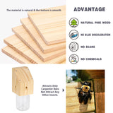 Best Bee Trap - Carpenter Bee Trap for Outside - Shed Style Nature Hanging Wood Trap for Outdoor with Removable Bee Vault Plastic Jar (2 Pack) Best Bee Trap