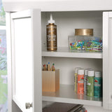 Sauder Craft Pro Series Hutch/Pantry cabinets, W: 31.85" x D: 12.44" x H: 36.06 ", White Sauder
