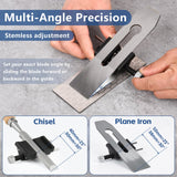 YIDAZLE Chisel Sharpening Kit Honing Guide & 5 Diamond Sharpening Stones, Adjustable Chisel Sharpener Jig for Woodworking Tools, Plane Irons, Knives, and Blades, All-Metal Construction YIDAZLE