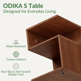 ODIKA Tokyo S Minimalist 3 Tier End Table - Minimalist 3-Tier Wood Nightstand for Small Spaces with Open Storage - Japanese-Inspired Bedside Table for Bedroom (Oak) ODIKA