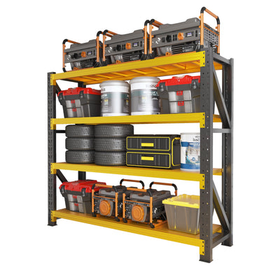 3000LBS Garage Shelving Heavy Duty, 79" H Storage Shelves, 4-Tier Adjustable Metal Storage Shelves, Steel Industrial Shelving Unit, Metal Shelving for Garage, Basement, Warehouse (31.5x20x79in)