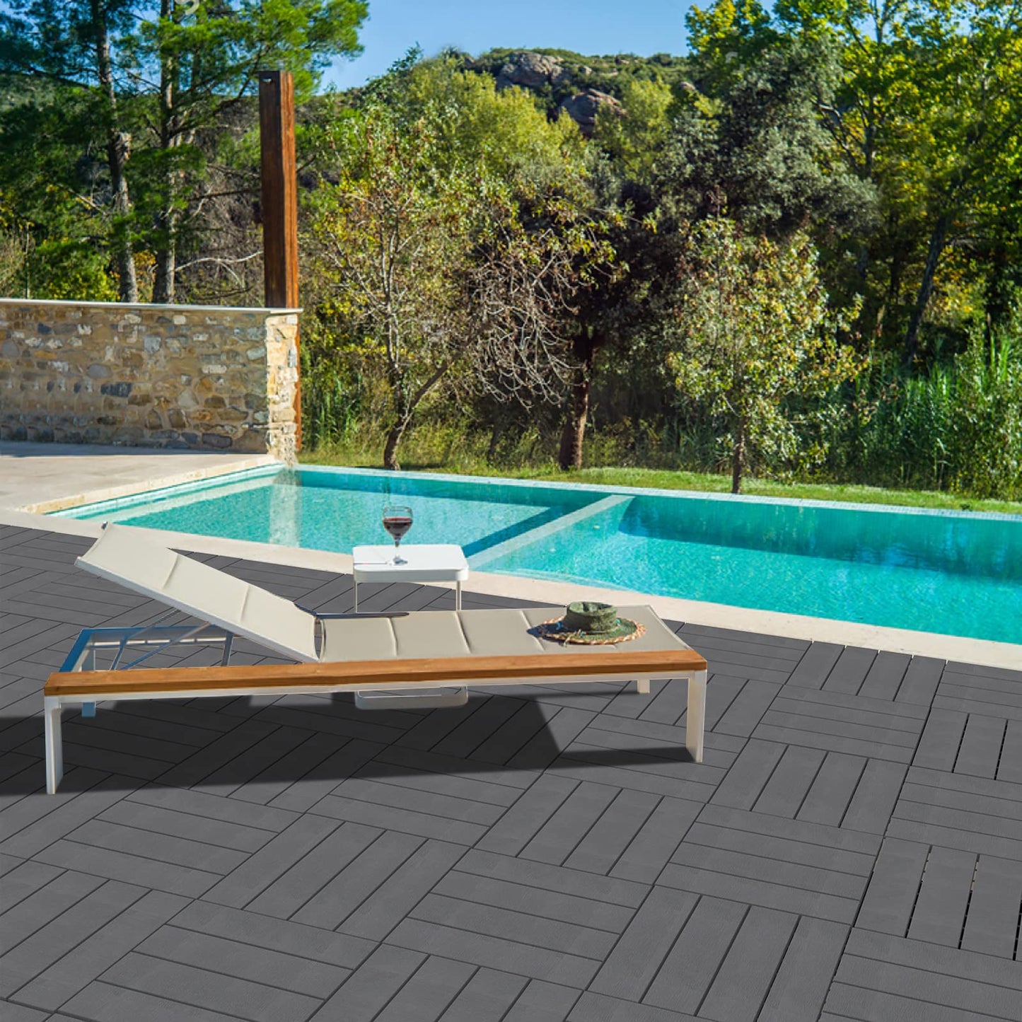 30 sq.ft Plastic Interlocking Deck Tiles,12"x12" Waterproof Anti-Fading High Load Bearing,Maintenance Free,Cost Saving,for Balcony Garden Patio Bathroom Indoor Outdoor