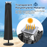 uHousDeco Patio Umbrella Cover - Outdoor Umbrella Cover for 7.5ft 8ft 9ft 10ft 11ft Waterproof 420D Oxford Folding Rod (Black) uHousDeco