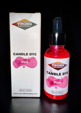 Virginia Candle Supply Pink Liquid Candle Dye (1 oz Bottle with Dropper) for Paraffin, Soy, Gel & Natural Wax Blends Virginia Candle Supply