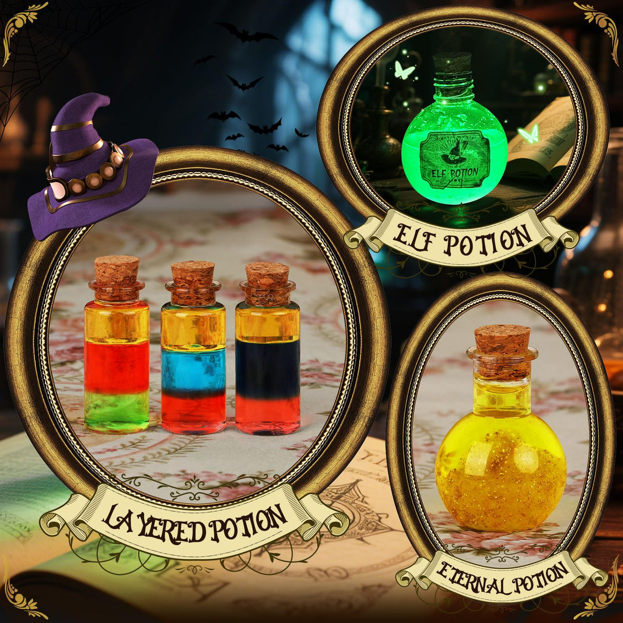 Alritz Science Potions Kit for Kids - 23 Magic Mix Potion Bottles, Witches Cauldron, Birthday Christmas Party Decorations Gifts Toys for Boys Girls 8 9 10 11+ Years Old Alritz
