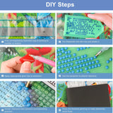 HEIBAGO 5D Diamond Painting Kits for Adults, Black Cat Full Drill Diamond Painting Kits for Beginner,DIY Moon Round Diamond Dots for Adults Gem Art Home Wall Decor 12 x 16 in HEIBAGO