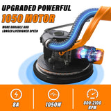 POPBULL Electric Drywall Sander (1050W) With Vacuum, Heavy Duty Drywall Sander with LCD Digital Display,9 Variable Speed 800-2100RPM,Foldable & Extendable Handle,12pcs Sanding Discs,Wood Floor etc POPBULL