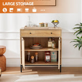 Mericonia Sideboard Buffet Cabinet with Drawer, Farmhouse Coffee Bar Station Table, Kitchen Storage with Doors and Adjustable Shelves, Modern Wood Cupboard for Dining Room, Livingroom, Entryway Mericonia