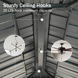 Domi 10x14FT Hardtop Gazebos, Aluminum Metal Gazebo with Galvanized Steel Double Roof Canopy, Curtain and Netting, Permanent Gazebo Pavilion for Patio, Backyard, Deck and Lawn, Grey domi outdoor living