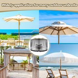 Wesnoy 13-15 ft Umbrella Mosquito Netting Patio Mosquito Netting with Double Zipper Door Patio Umbrella Screen Enclosure Mesh Mosquito Umbrella Canopy Mesh Net Screen for 10'x10' Pop up Gazebo, Black Wesnoy