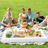 Jasonwell Inflatable Serving Bars Ice Buffet Salad Serving Trays Food Drink Holder Cooler Containers Indoor Outdoor BBQ Picnic Pool Party Supplies Luau Cooler w Drain Plug Jasonwell
