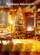 Brightown 50 Ft 1000 LED Christmas Cluster Lights Outdoor, White Wire LED Decorative Christmas Tree Lights with Remote & 8 Modes, Waterproof String Lights for Xmas Party Garden Decor, Warm White Brightown