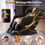 2026 Massage Chair, Zero Gravity Massage Chair Full Body Recliner w/Heat Therapy, 10 Fix Points, Airbag, Auto Mode, Extendable Footrest, LCD, Bluetooth, Gift for Parents & Living Room, Bedroom(Black) GOLD TIME