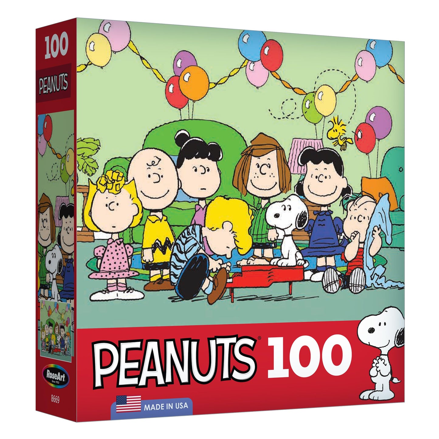 RoseArt - Peanuts - Birthday - 100 Piece Jigsaw Puzzle for Kids and Adults