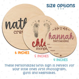 3D Personalized Wooden Baby Name Announcement Sign, 3 Optional Sizes, 39 Font Colors, Birth Announcement Sign, Newborn Name Sign, Baby Shower Nursery Gift Customization Mill