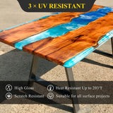 68OZ 3×UV Resistant Resin Epoxy Kit,No Bubble & Crystal Clear Epoxy Resin for Coating, Casting, Table Top,DIY, Bar Top, River Tables, Resin Art, Wood with All Accessories TAKIMO