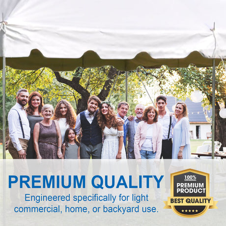 Party Tents Direct 20'x40' Canopy Tent, Weekender Canopy Pole Tent, Easy Up with Heavy Duty PVC White Top, 160 Person Capacity, Outdoor Canopies, Tents for Parties, Weddings & Events Party Tents Direct