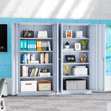 Superday Metal Storage Cabinet 71"×32"×16", Tall Storage Cabinet with 2 Doors and 4 Shelves, Large Metal Steel Utility Cabinet for Home Office, Garage, File Bathroom Pantry (Grey) Superday