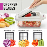 Mueller Pro-Series 10-in-1, 8 Blade Vegetable Chopper, Onion Mincer, Cutter, Dicer, Egg Slicer with Container, French Fry Cutter Potatoe Slicer, Home Essentials & Kitchen Gadgets, Salad Chopper Mueller
